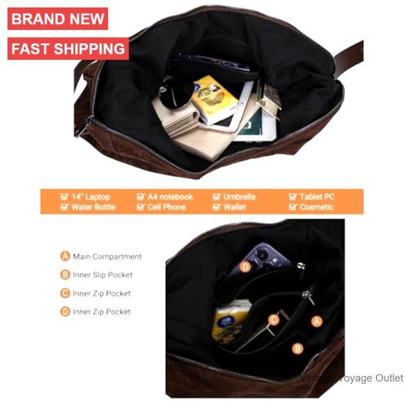 Slouchy Faux Suede Hobo Bag Crossbody Tote Adjustable Strap Medium Size - Picture 6 of 7